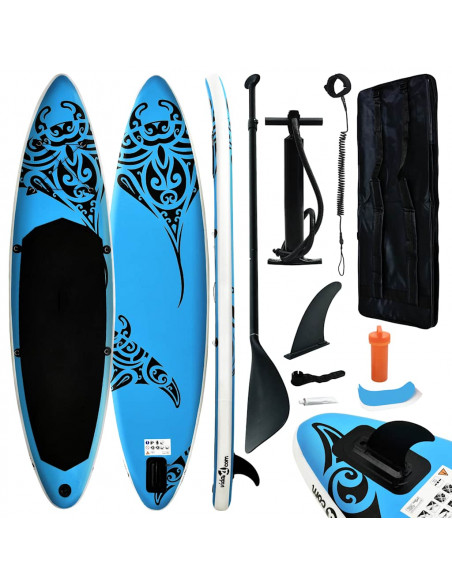 Set Tavola Gonfiabile da SUP 320x76x15 cm Blu