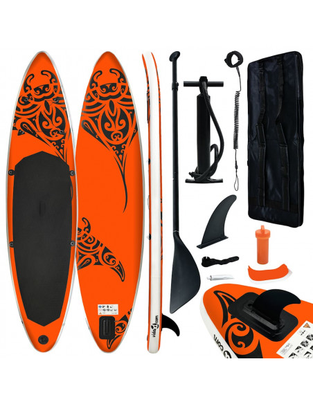Set Tavola Gonfiabile da SUP 305x76x15 cm Arancione