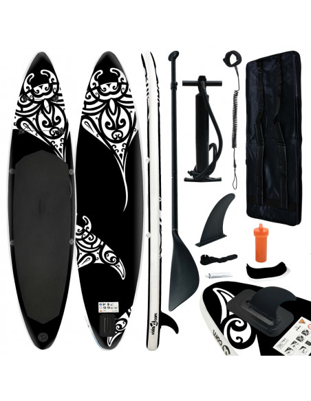 Set Tavola Gonfiabile da SUP 320x76x15 cm Nera