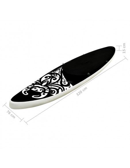 Set Tavola Gonfiabile da SUP 320x76x15 cm Nera