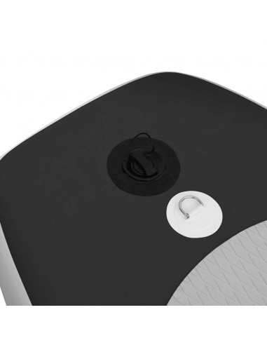 Set Tavola SUP Gonfiabile Nera 300x76x10 cm