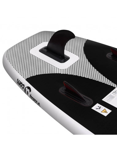 Set Tavola da SUP Gonfiabile Nero 360x81x10 cm