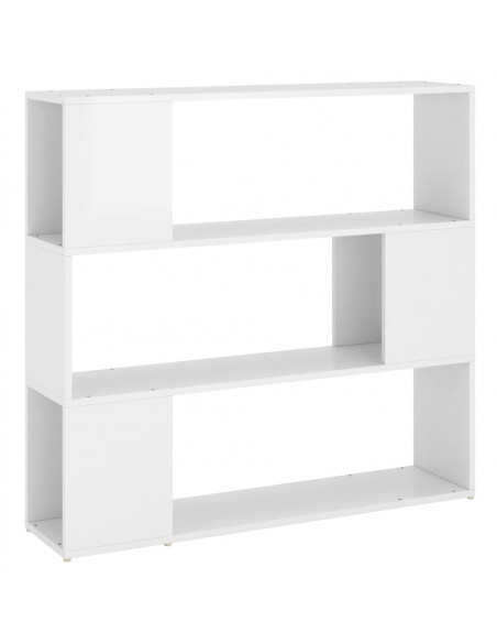 Libreria/Divisorio Bianco Lucido 100x24x94 cm