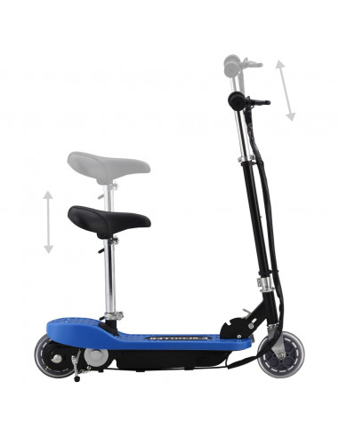 Monopattino Elettrico con Sella 120 W Blu