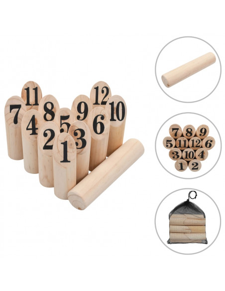 Set di Giochi in Legno Kubb Numerici