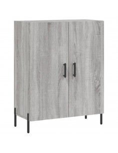 Credenza Grigio Sonoma 69,5x34x180 cm in Legno Multistrato 2