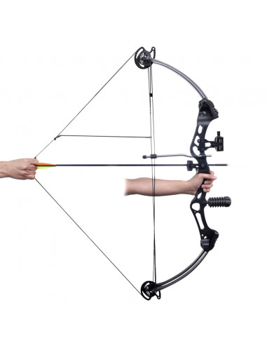 Arco composito per adulti con accessori e frecce in fibra di vetro