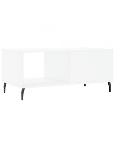 Tavolino da Salotto Bianco 90x50x40 cm in Legno Multistrato