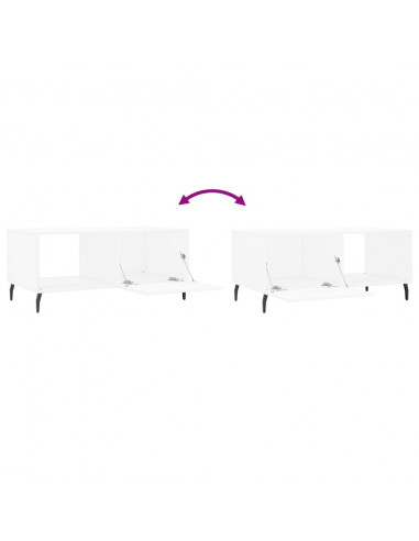 Tavolino da Salotto Bianco 90x50x40 cm in Legno Multistrato