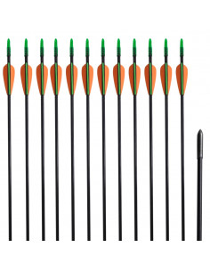Frecce Standard per Archi Ricurvi 12 pz 76,2/0,6 cm Fibra Vetro 2