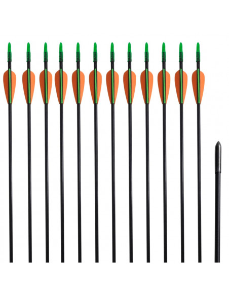 Frecce Standard per Archi Ricurvi 12 pz 76,2/0,6 cm Fibra Vetro