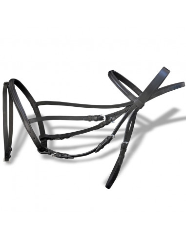 Briglie in pelle con redini e morso nero per cavallino puledro