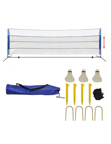 Set Rete da Badminton con Volani 500x155 cm