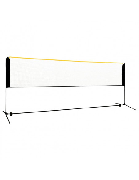 Rete da Badminton Regolabile 400x103x94-158 cm in Metallo