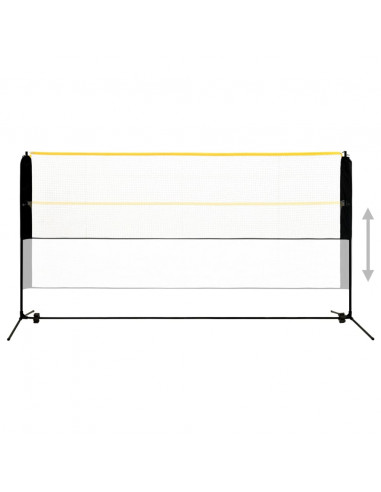 Rete da Badminton Regolabile 300x103x94-158 cm in Metallo