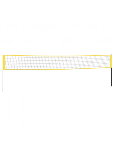 Rete da Badminton Gialla e Nera 600x155 cm Tessuto PE
