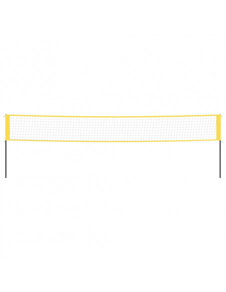 Rete da Badminton Gialla e Nera 600x155 cm Tessuto PE