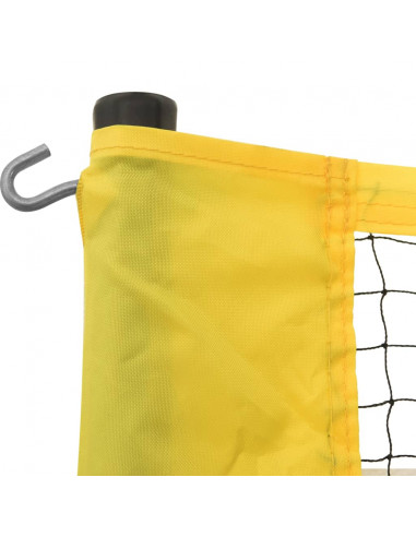 Rete da Badminton Gialla e Nera 600x155 cm Tessuto PE