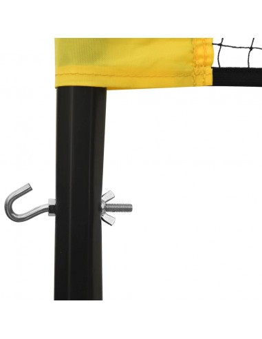 Rete da Badminton Gialla e Nera 600x155 cm Tessuto PE