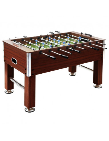 Tavolo Calcio Balilla in Acciaio 140x74,5x87,5 cm Marrone