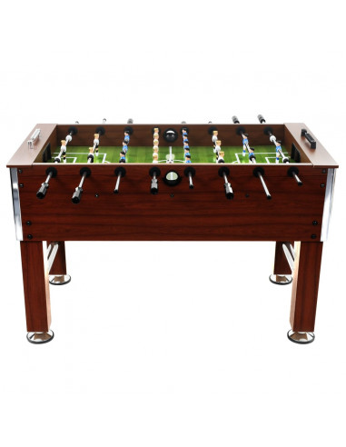 Tavolo Calcio Balilla in Acciaio 140x74,5x87,5 cm Marrone