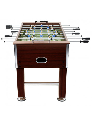 Tavolo Calcio Balilla in Acciaio 140x74,5x87,5 cm Marrone