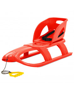 Slittino con Seduta Rosso 102,5x40x23 cm in Polipropilene 2