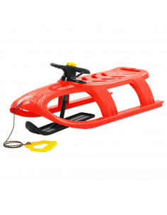 Slittino con Volante Rosso 102,5x40x23 cm in Polipropilene 2