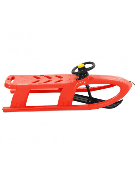 Slittino con Volante Rosso 102,5x40x23 cm in Polipropilene