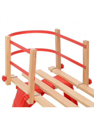 Schienale per Slitta Rosso in Compensato
