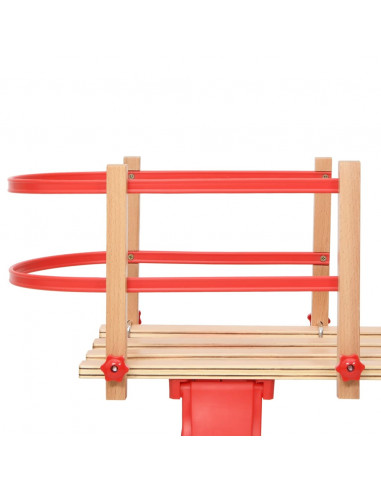 Schienale per Slitta Rosso in Compensato