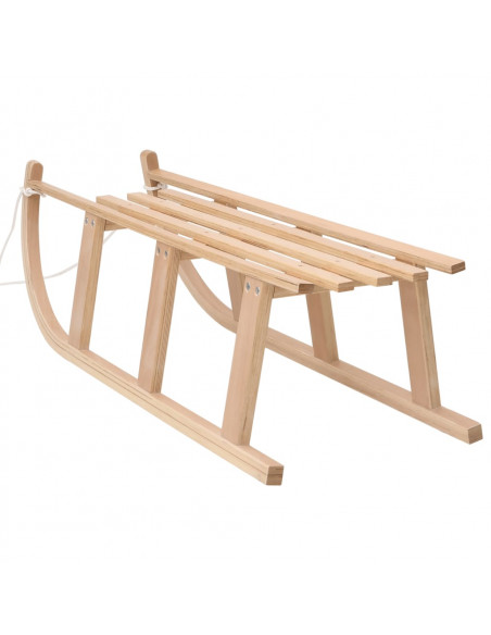 Slitta da Neve 110x40x34 cm in Compensato