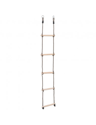 Scala a 5 Gradini 210 cm in Legno Massello di Pino