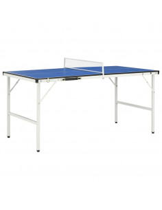 Tavolo da Ping Pong con Rete 5 Piedi 152x76x66 cm Blu 2