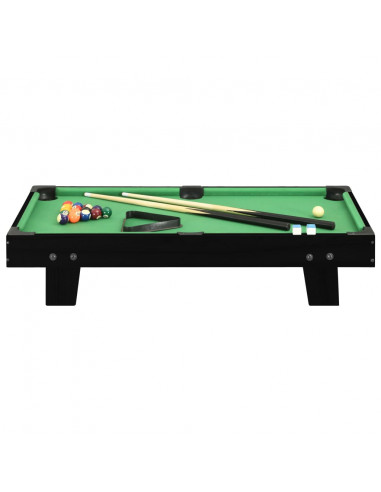 Mini Tavolo da Biliardo 3 Piedi 92x52x19 cm Nero e Verde