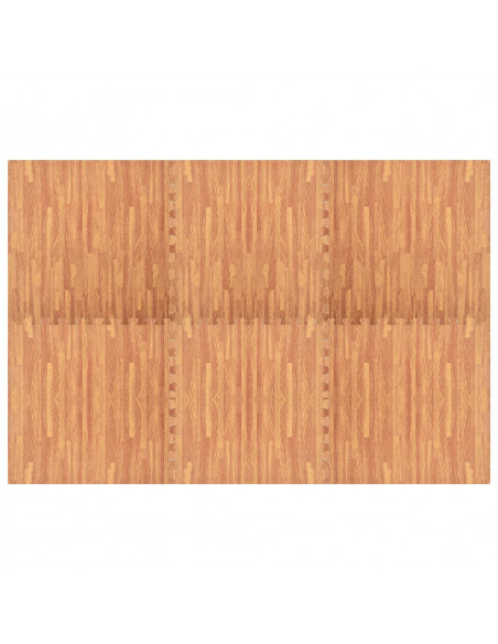 Tappetino a Incastro 6 pz Venature Legno 2,16 ㎡ Schiuma EVA