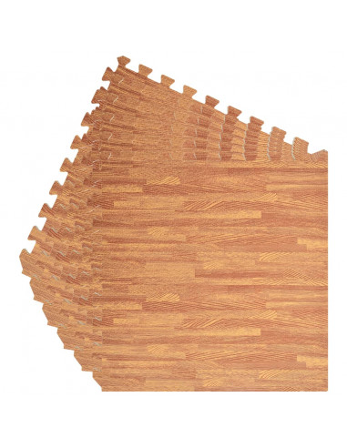 Tappetino a Incastro 6 pz Venature Legno 2,16 ㎡ Schiuma EVA
