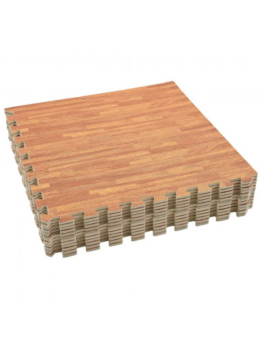 Tappetino a Incastro 12 pz Venature Legno 4,32 ㎡ Schiuma EVA