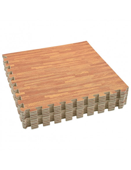 Tappetino a Incastro 12 pz Venature Legno 4,32 ㎡ Schiuma EVA