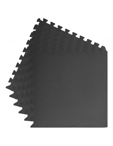 Tappetino a Incastro 6 pz 2,16 m² in Schiuma EVA Nera