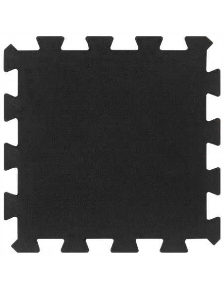Piastrelle per Pavimenti in Gomma 4 pz Nere 16 mm 30x30 cm