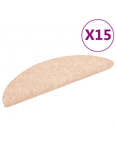 Tappetini Autoadesivi per Scale 15 pz 56x17x3 cm Marrone