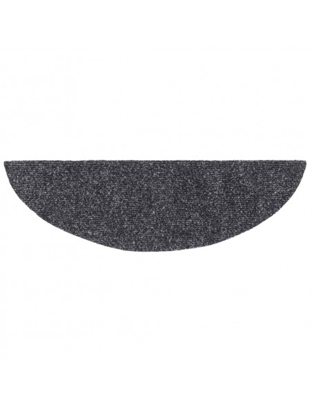 Tappetini Autoadesivi per Scale 15 pz 56x17x3 cm Grigio Scuro