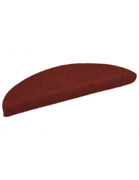 Tappetini Autoadesivi per Scale 15 pz 56x17x3 cm Rosso