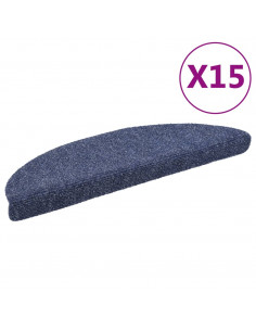 Tappetini Autoadesivi per Scale 15 pz 56x17x3 cm Blu 2