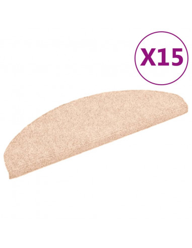 Tappetini Autoadesivi per Scale 15 pz 65x21x4 cm Marrone