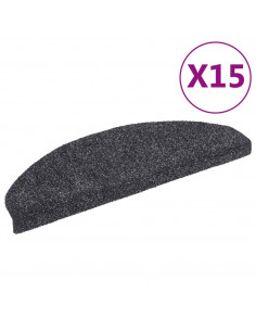 Tappetini Autoadesivi per Scale 15 pz 65x21x4 cm Grigio Scuro 2