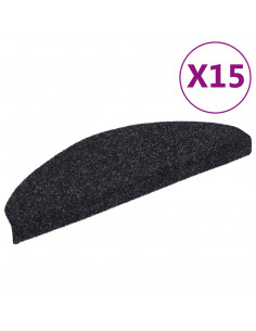 Tappetini Autoadesivi per Scale 15 pz 65x21x4 cm Nero 2