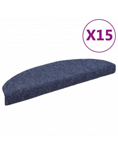 Tappetini Autoadesivi per Scale 15 pz 65x21x4 cm Blu