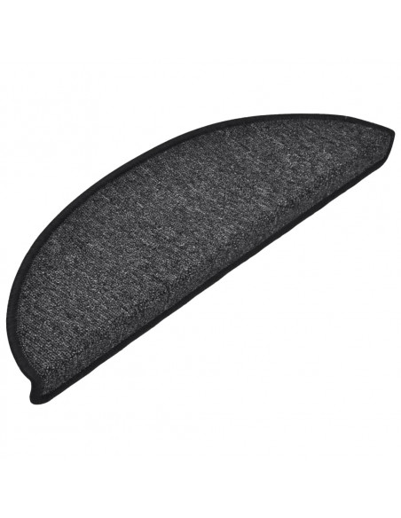 Tappetini per Scale 15 pz Antracite 56x17x3 cm